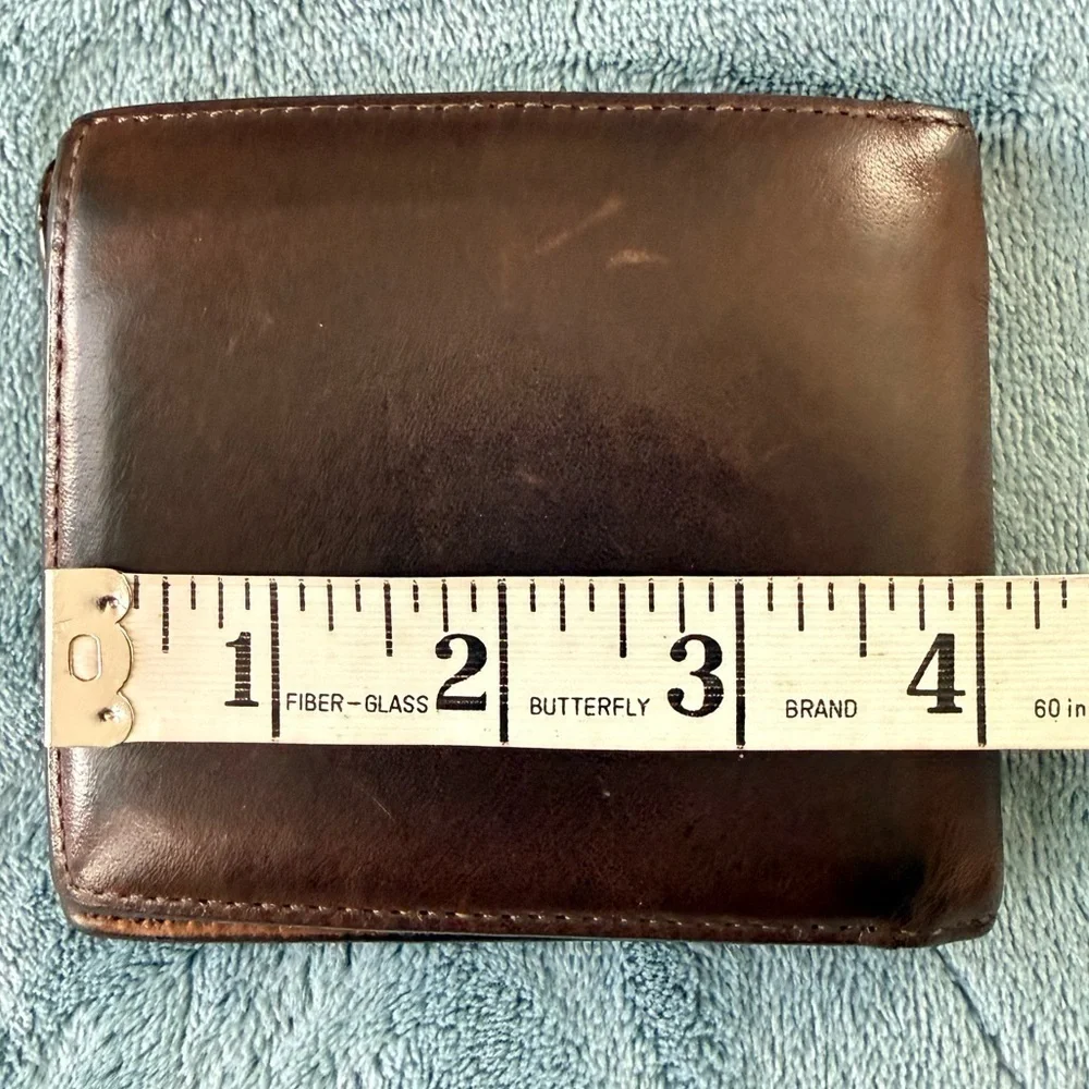 Vintage Coach Brown Leather Bifold Wallet